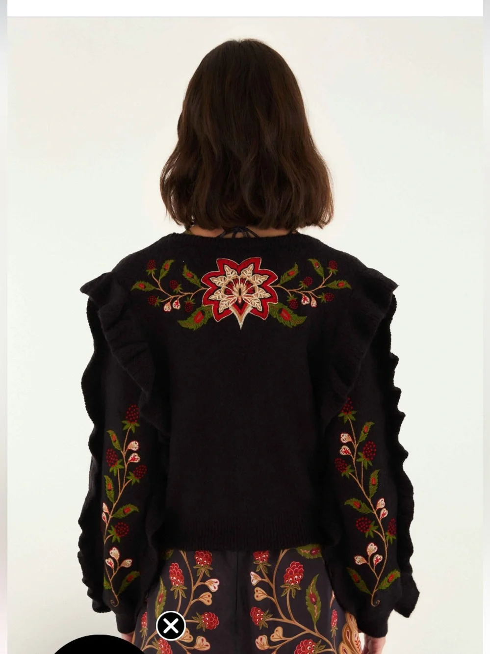 Nwt farm Rio Black Berry Embroidery
Knit Cardigan 300$ summer embroidered boho - Picture 2 of 4